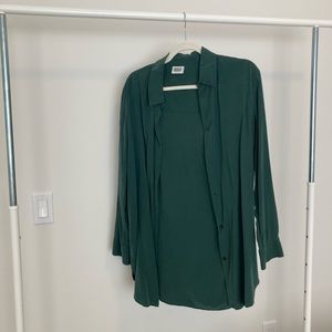 Dark green blouse